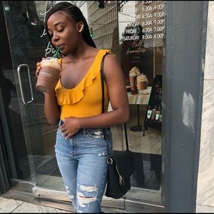 Mustard yellow one piece💛